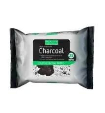 BEAUTY FORMULAS With Activated Charcoal Detox Facial Wipes-25 Wipes